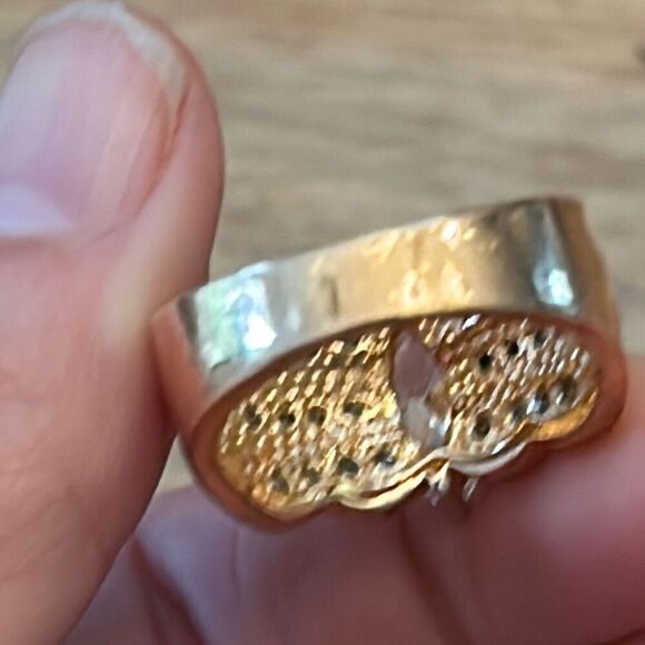 RSC multi diamond costume ring with gold size 9.5 - Picture 4 of 7